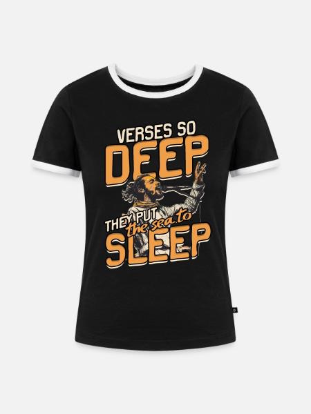Poetry Slam - Frauen Kontrast-T-Shirt - Schwarz/Weiß