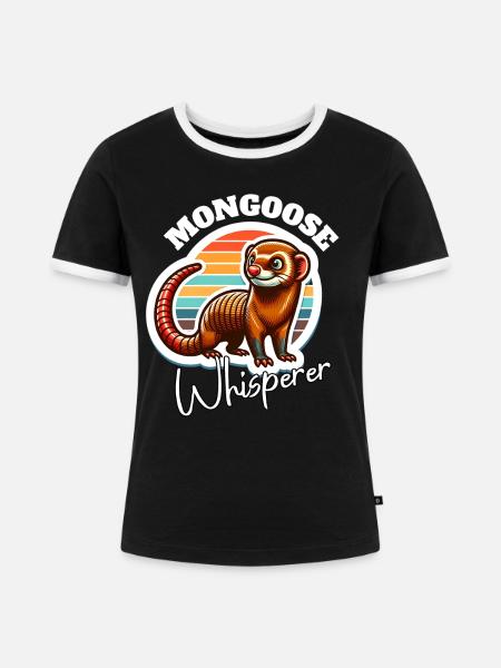 Erdmännchen Flüsterer - Frauen Kontrast-T-Shirt - Schwarz/Weiß