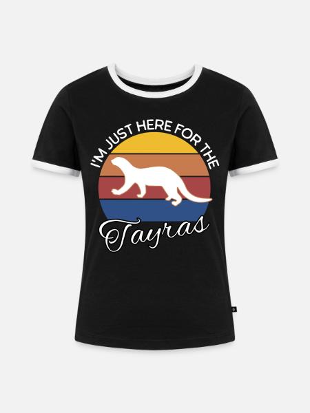 Lustige Marder Sprüche - Frauen Kontrast-T-Shirt - Schwarz/Weiß
