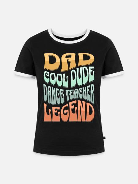 Papa Tanzlehrer - Frauen Kontrast-T-Shirt - Schwarz/Weiß