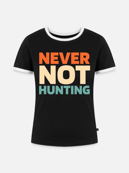 Ente Jagd Entenjagd - Frauen Kontrast-T-Shirt - Schwarz/Weiß