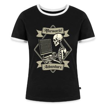 Entwickler Coder Programmierer - Frauen Kontrast-T-Shirt - Schwarz/Weiß - Vorne - Selfina (174cm)