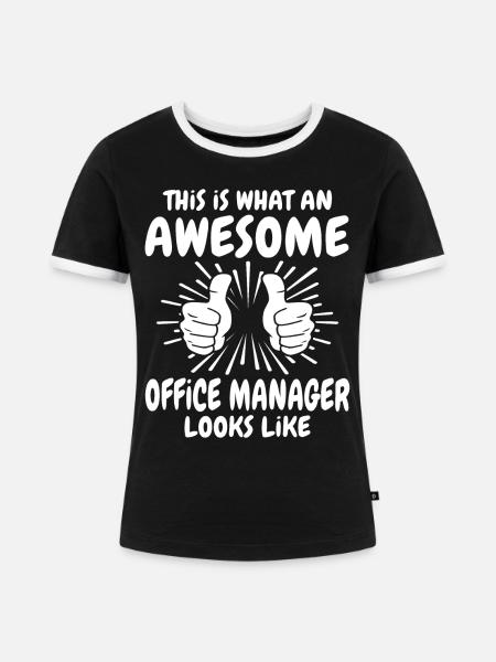 Büro Manager - Frauen Kontrast-T-Shirt - Schwarz/Weiß