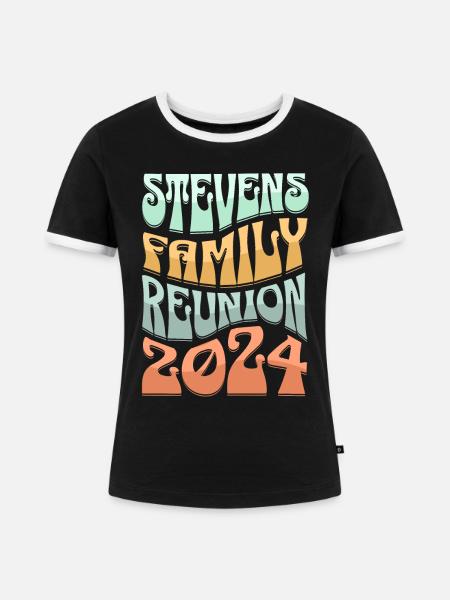 Stevens Family Reunion 2024 - Frauen Kontrast-T-Shirt - Schwarz/Weiß
