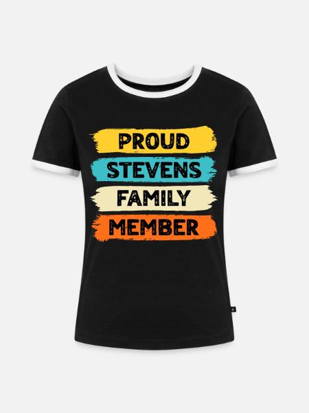 Stolzer Stevens - Frauen Kontrast-T-Shirt - Schwarz/Weiß
