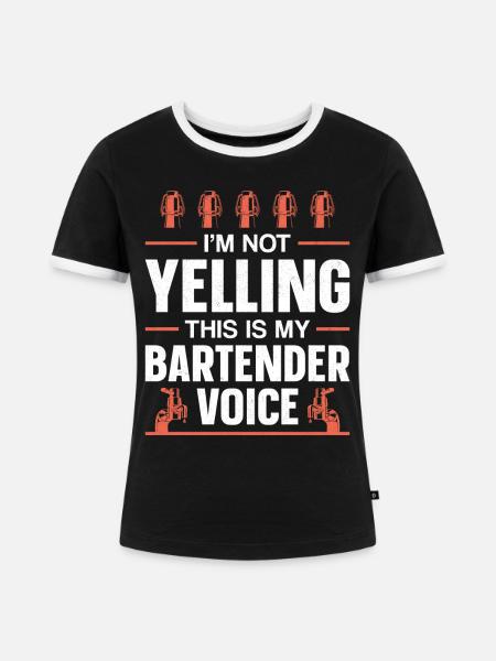 Bartender Mixologist I'm Not - Frauen Kontrast-T-Shirt - Schwarz/Weiß