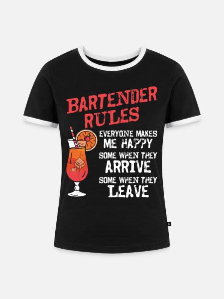 Bartender Mixologist Bartender - Frauen Kontrast-T-Shirt - Schwarz/Weiß