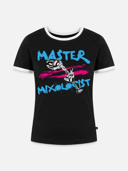 Bartender Mixologist Master - Frauen Kontrast-T-Shirt - Schwarz/Weiß