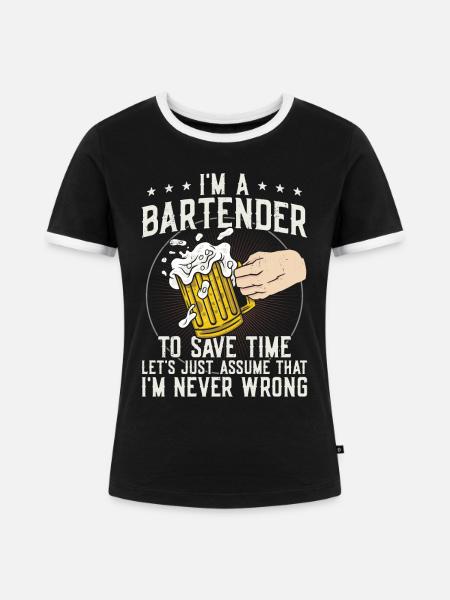 Bartender Mixologist I'm A - Frauen Kontrast-T-Shirt - Schwarz/Weiß