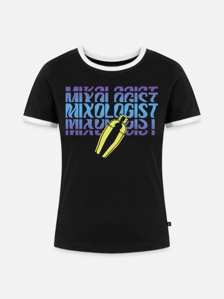 Bartender Mixologist Mixologist - Frauen Kontrast-T-Shirt - Schwarz/Weiß