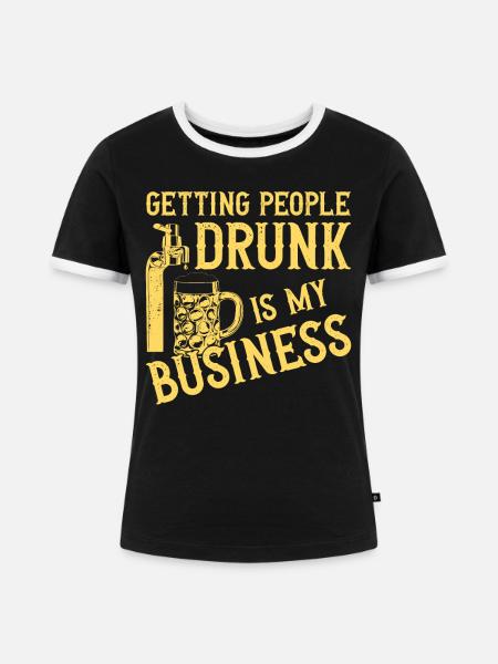 Bartender Mixologist Getting - Frauen Kontrast-T-Shirt - Schwarz/Weiß