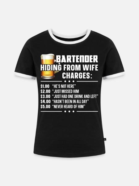 Bartender Mixologist Bartender - Frauen Kontrast-T-Shirt - Schwarz/Weiß