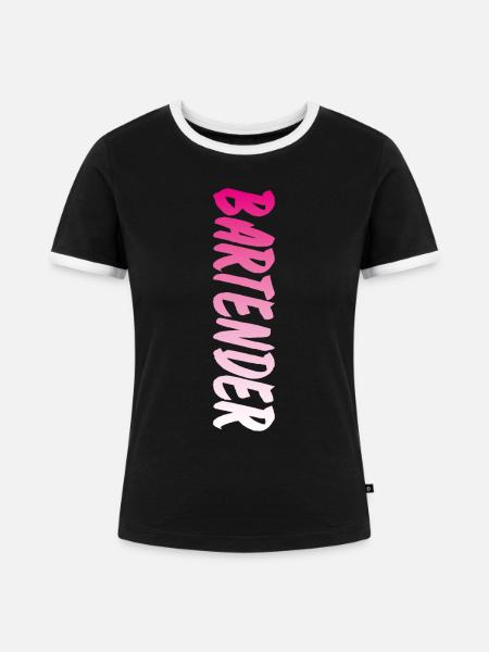 Bartender Mixologist Bartender - Frauen Kontrast-T-Shirt - Schwarz/Weiß