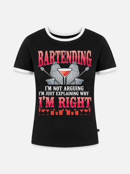 Bartender Mixologist Bartender I'm - Frauen Kontrast-T-Shirt - Schwarz/Weiß