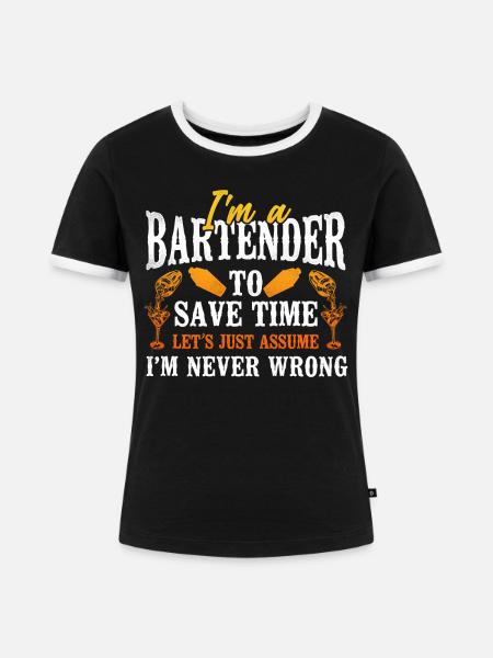 Bartender Mixologist I'm A - Frauen Kontrast-T-Shirt - Schwarz/Weiß