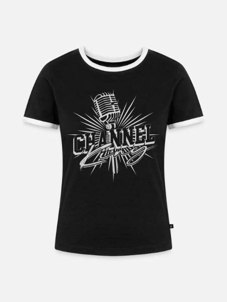 Podcast Podcaster Podcasting - Frauen Kontrast-T-Shirt - Schwarz/Weiß