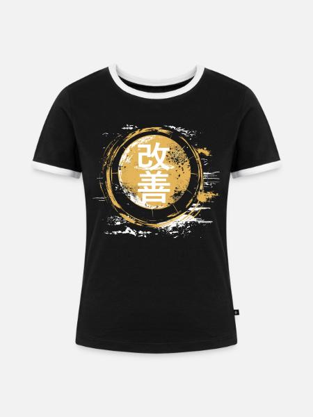Hiragana Katakana Kaizen-methode Kaizen - Frauen Kontrast-T-Shirt - Schwarz/Weiß