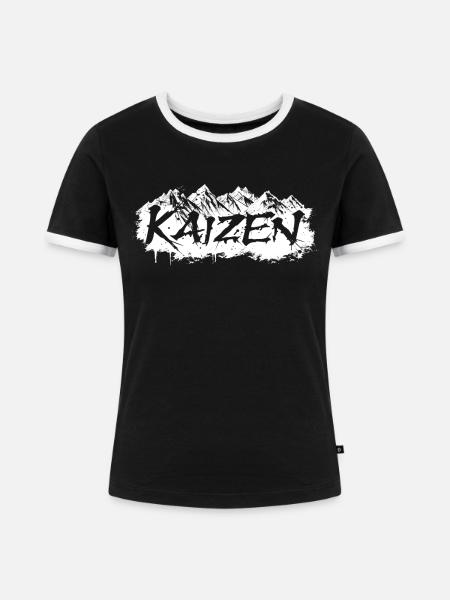 Hiragana Katakana Kaizen-methode Kaizen - Frauen Kontrast-T-Shirt - Schwarz/Weiß