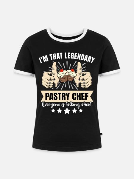 Legendärer Konditor - Frauen Kontrast-T-Shirt - Schwarz/Weiß