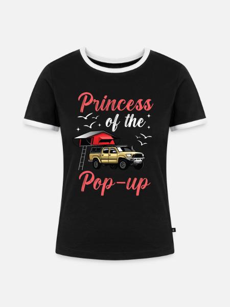 Wohnmobilzubehör Pop-up-camper - Frauen Kontrast-T-Shirt - Schwarz/Weiß