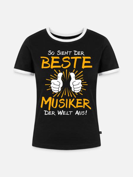 Musiker Geschenkidee - Frauen Kontrast-T-Shirt - Schwarz/Weiß