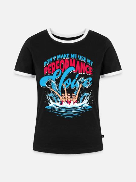 Synchronschwimmen Performance Voice - Frauen Kontrast-T-Shirt - Schwarz/Weiß