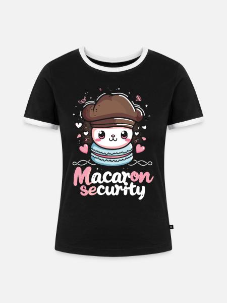 Macaron-liebhaber Macaron Baker - Frauen Kontrast-T-Shirt - Schwarz/Weiß