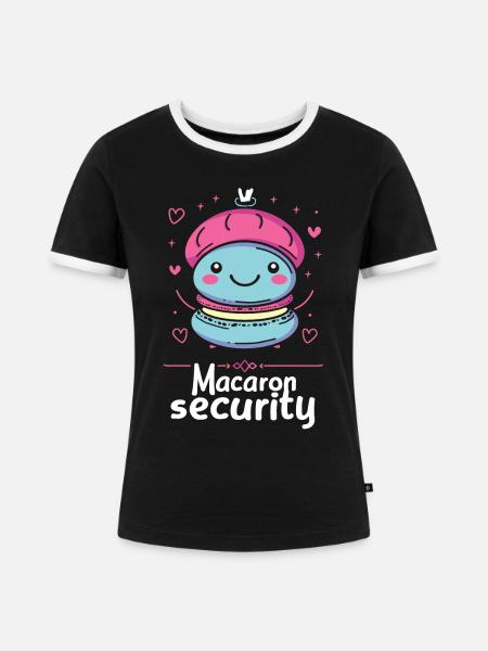 Macaron-liebhaber Macaron Baker - Frauen Kontrast-T-Shirt - Schwarz/Weiß