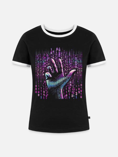 Programmierer Programmieren Informatik - Frauen Kontrast-T-Shirt - Schwarz/Weiß