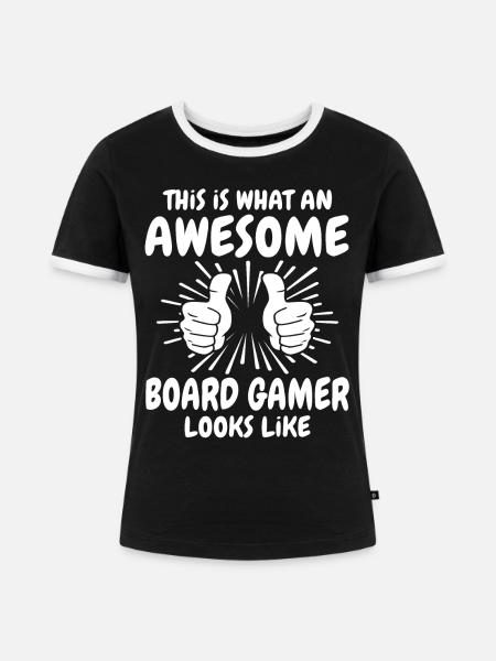 Brettspieler - Frauen Kontrast-T-Shirt - Schwarz/Weiß