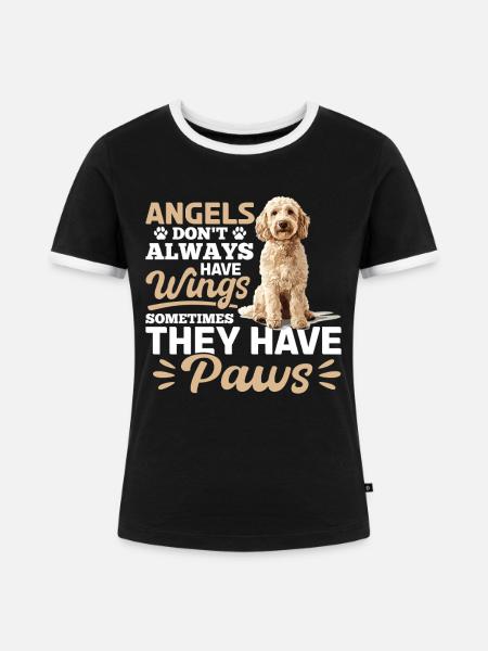 Goldendoodle Dog Owner - Frauen Kontrast-T-Shirt - Schwarz/Weiß