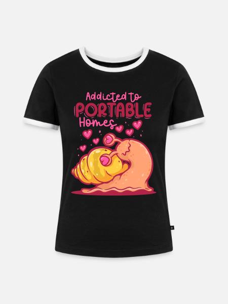 Muschelsammler Muscheln - Frauen Kontrast-T-Shirt - Schwarz/Weiß