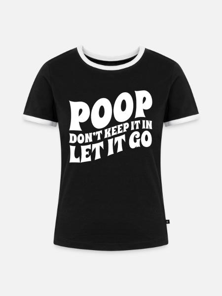 Funny Cooped Mir Badezimmer meme - Frauen Kontrast-T-Shirt - Schwarz/Weiß