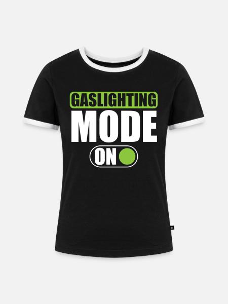 Echtes Professionelles Gaslighting - Frauen Kontrast-T-Shirt - Schwarz/Weiß