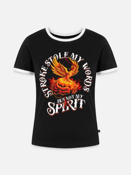 Schlaganfall Erholung - Frauen Kontrast-T-Shirt - Schwarz/Weiß