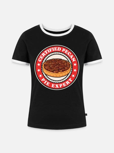 Pecan Pie Experte Pekannusskuchen Geschenk - Frauen Kontrast-T-Shirt - Schwarz/Weiß