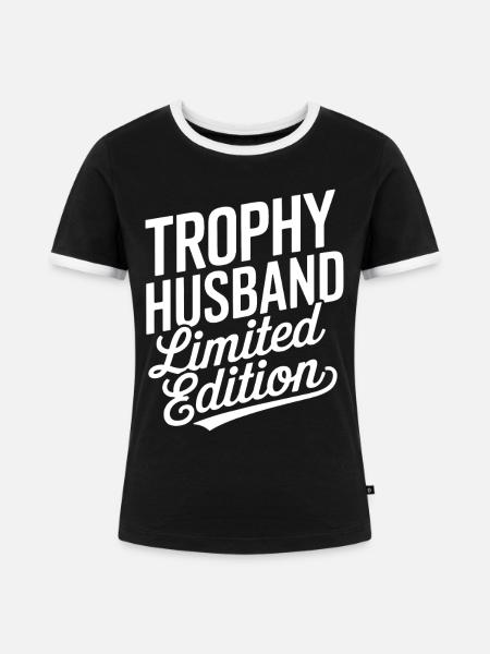 Ehemann - Frauen Kontrast-T-Shirt - Schwarz/Weiß