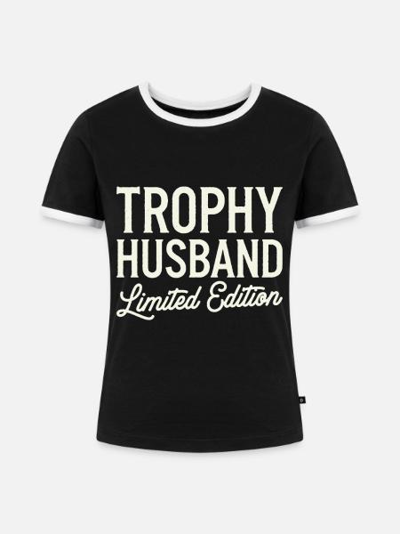 Ehemann - Frauen Kontrast-T-Shirt - Schwarz/Weiß