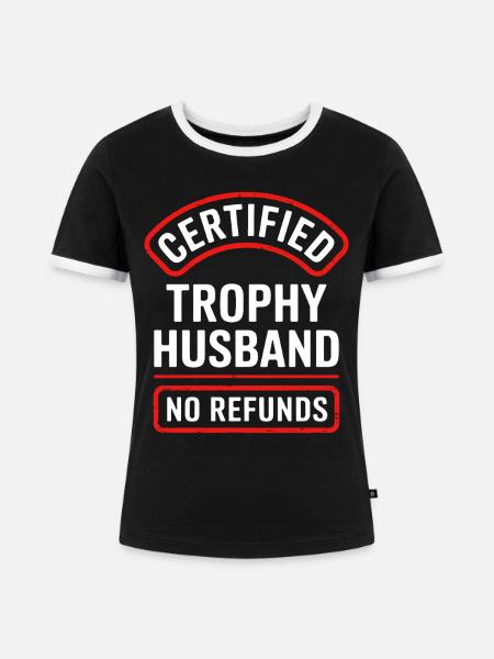 Ehemann - Frauen Kontrast-T-Shirt - Schwarz/Weiß