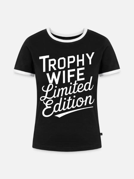Ehefrau - Frauen Kontrast-T-Shirt - Schwarz/Weiß