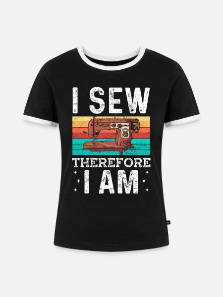 Restauratorin Polstermöbel - Frauen Kontrast-T-Shirt - Schwarz/Weiß