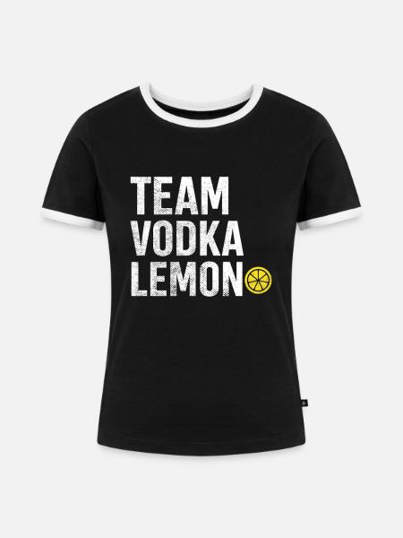Team Vodka Lemon - Frauen Kontrast-T-Shirt - Schwarz/Weiß