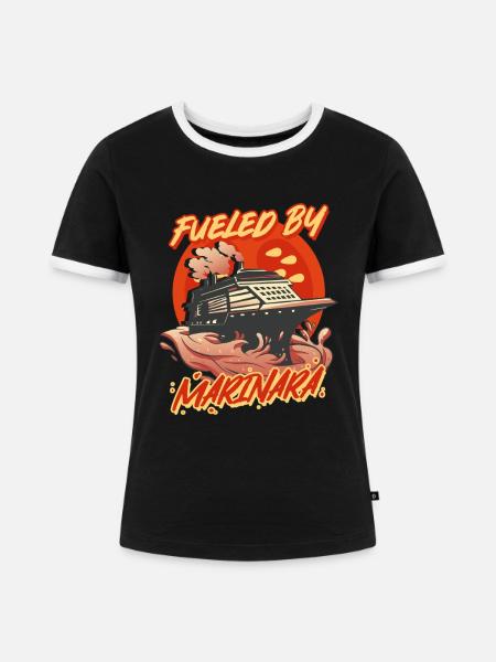 Marinara - Frauen Kontrast-T-Shirt - Schwarz/Weiß