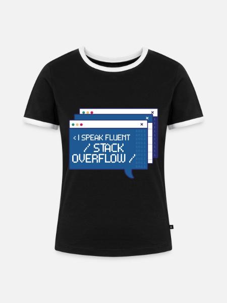 Informatiker Programmierer - Frauen Kontrast-T-Shirt - Schwarz/Weiß