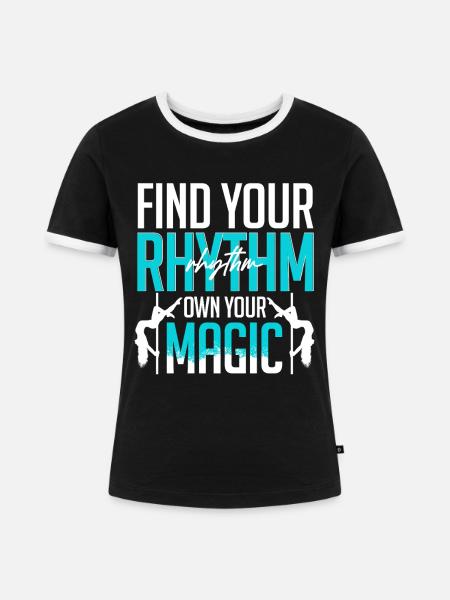 Pole Dancing Poledancing - Frauen Kontrast-T-Shirt - Schwarz/Weiß