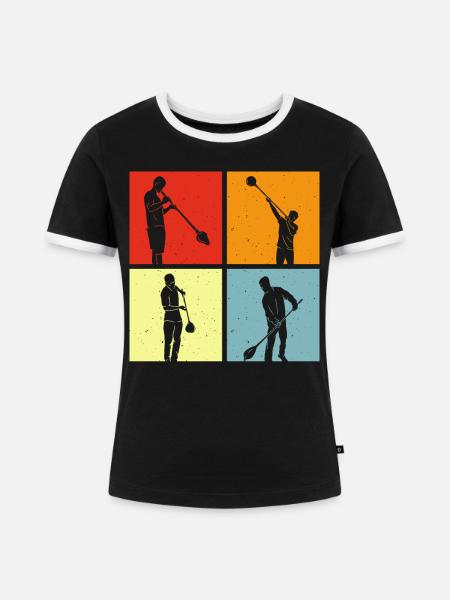 Glasbläser - Frauen Kontrast-T-Shirt - Schwarz/Weiß