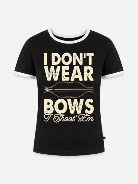 Bogenschütze Bogenschießen - Frauen Kontrast-T-Shirt - Schwarz/Weiß