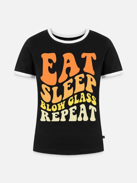 Glasbläser - Frauen Kontrast-T-Shirt - Schwarz/Weiß