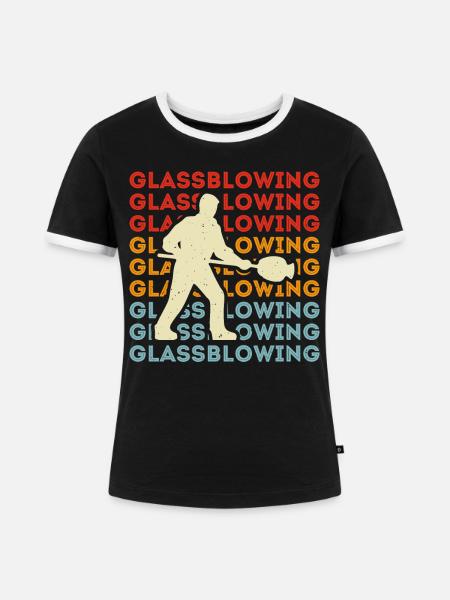Glasbläser - Frauen Kontrast-T-Shirt - Schwarz/Weiß