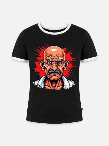 Anführer der friedlichen Revolution - Frauen Kontrast-T-Shirt - Schwarz/Weiß